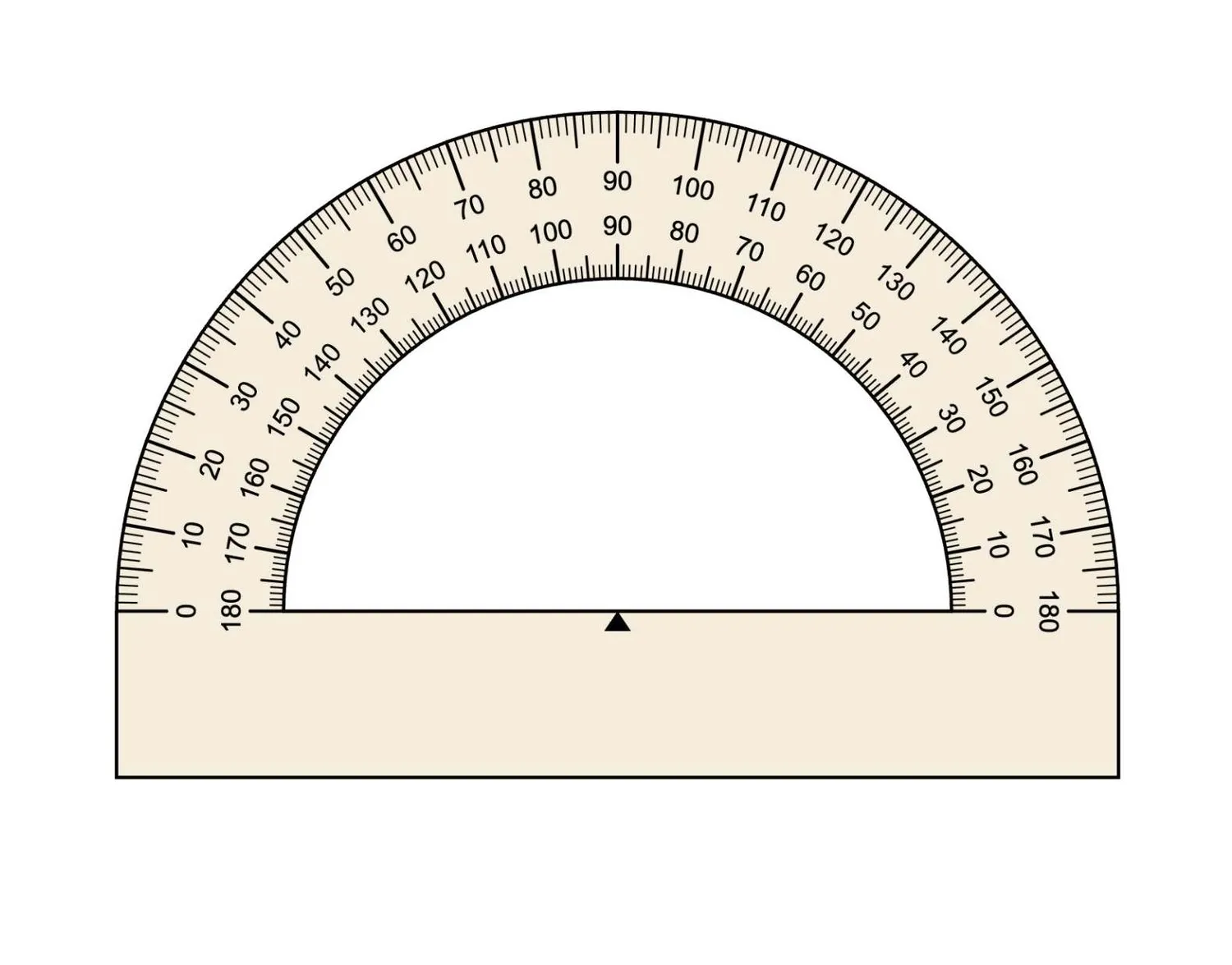 Colorful printable protractor image